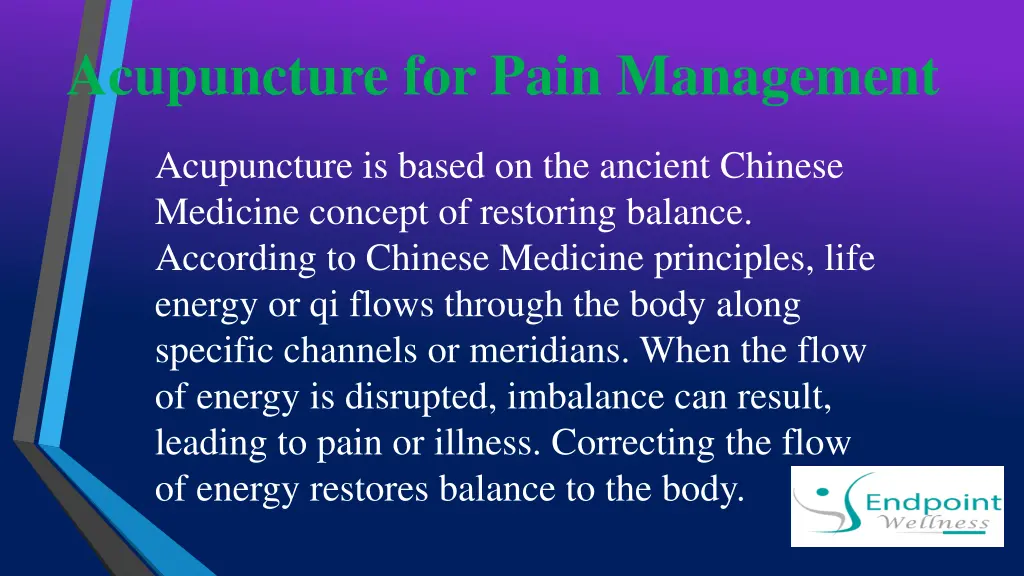acupuncture for pain management