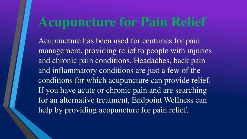 acupuncture for pain relief