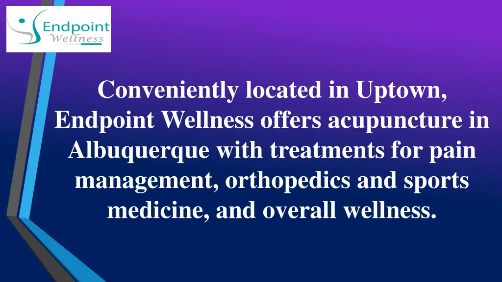 conveniently located in uptown endpoint wellness