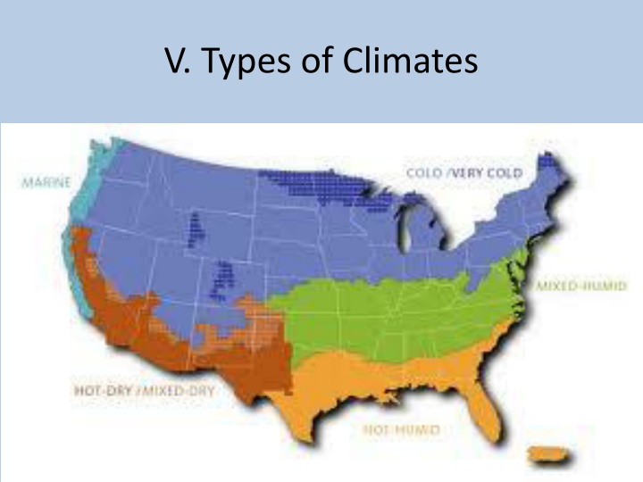 v types of climates