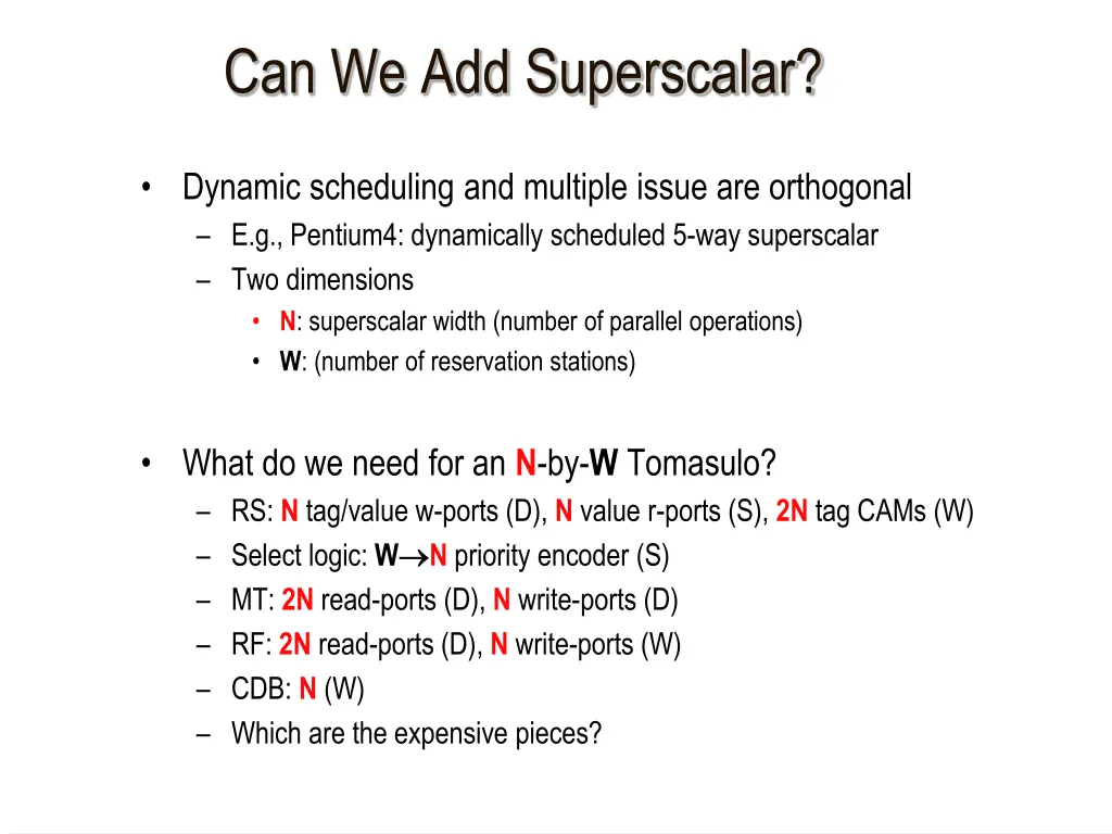can we add superscalar