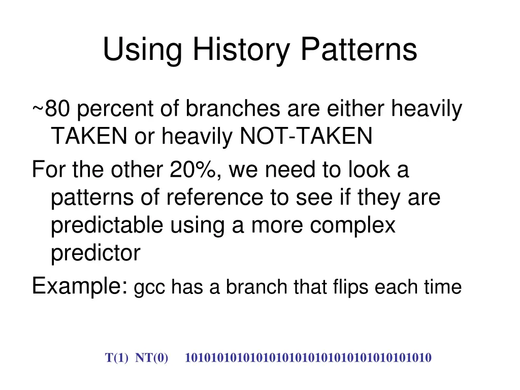 using history patterns