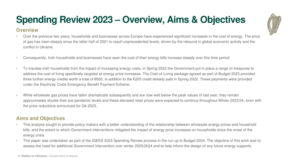 spending review 2023 overview aims objectives