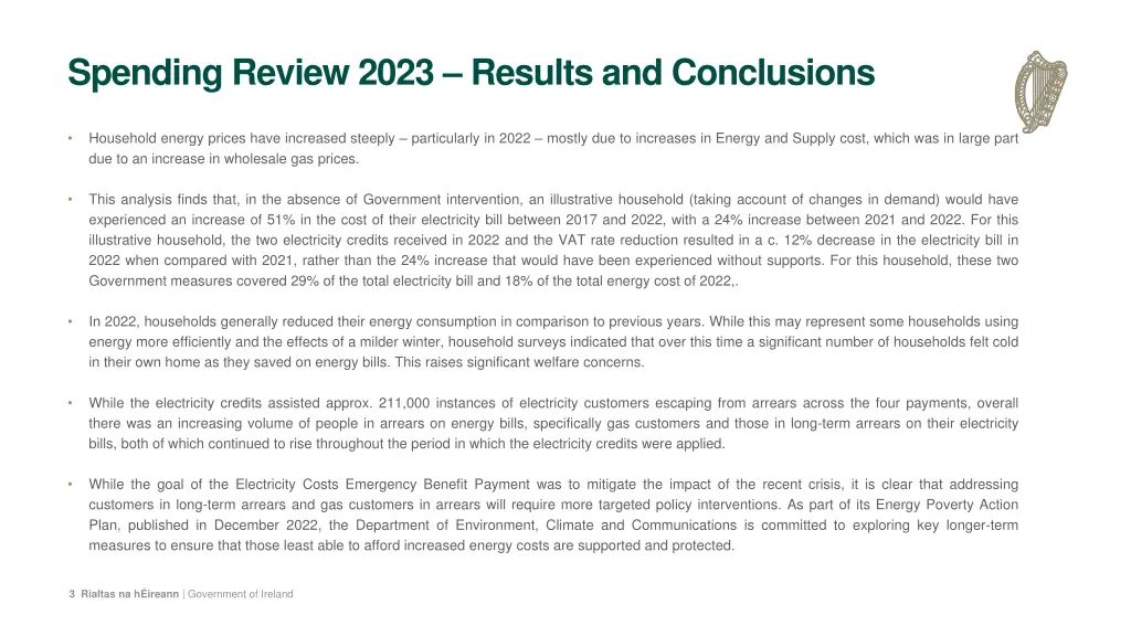 spending review 2023 results and conclusions