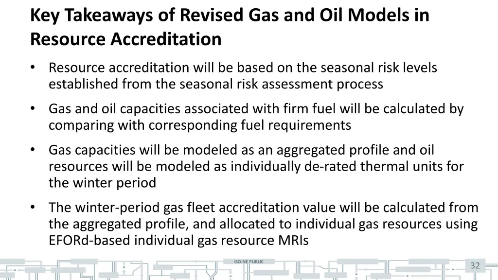 key takeaways of revised gas and oil models