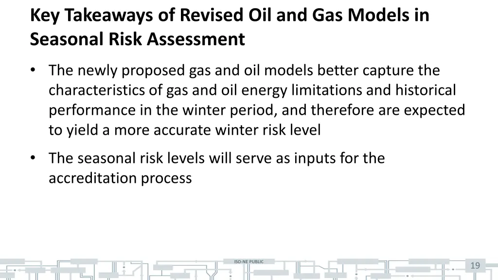 key takeaways of revised oil and gas models