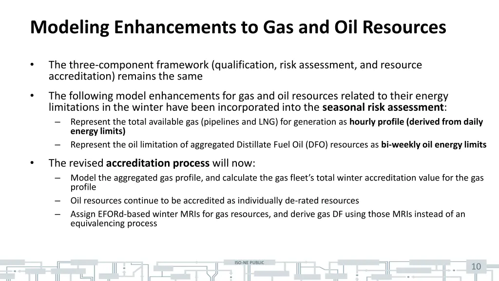 modeling enhancements to gas and oil resources