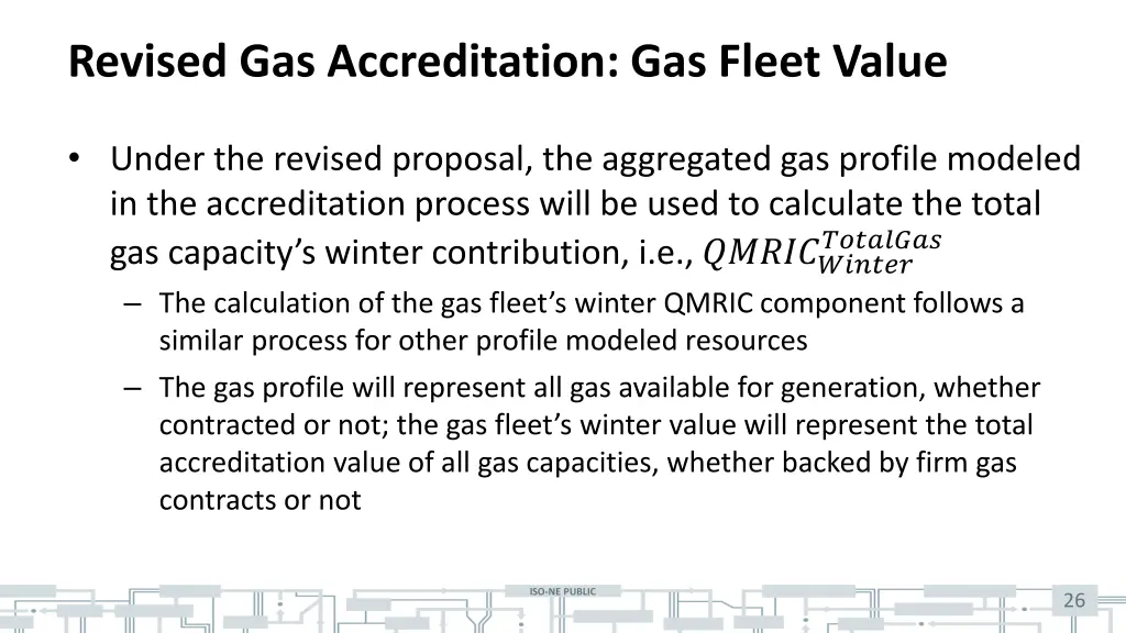 revised gas accreditation gas fleet value