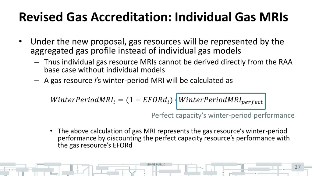 revised gas accreditation individual gas mris