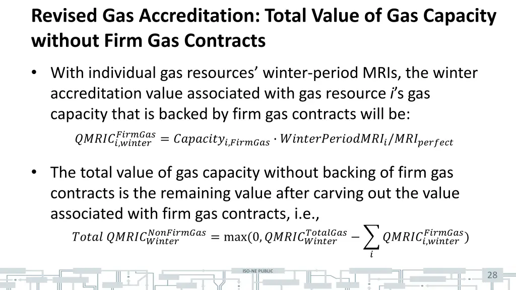 revised gas accreditation total value