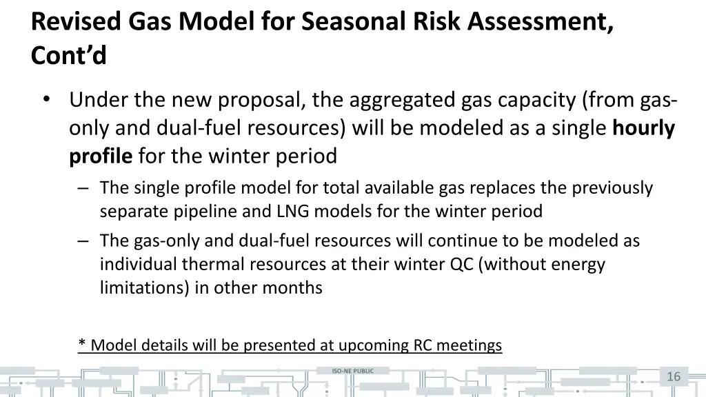 revised gas model for seasonal risk assessment 1