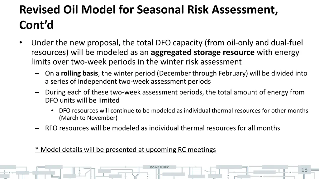 revised oil model for seasonal risk assessment 1