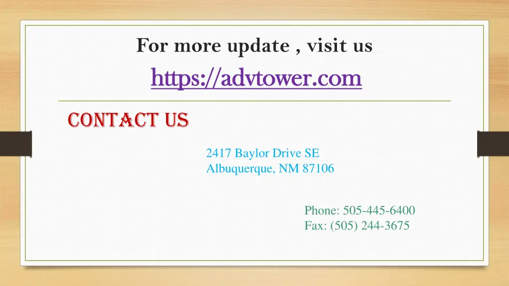 for more update visit us https advtower com https