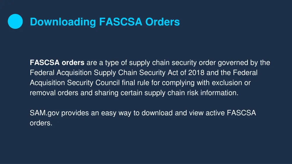 downloading fascsa orders