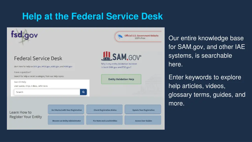 help at the federal service desk 1