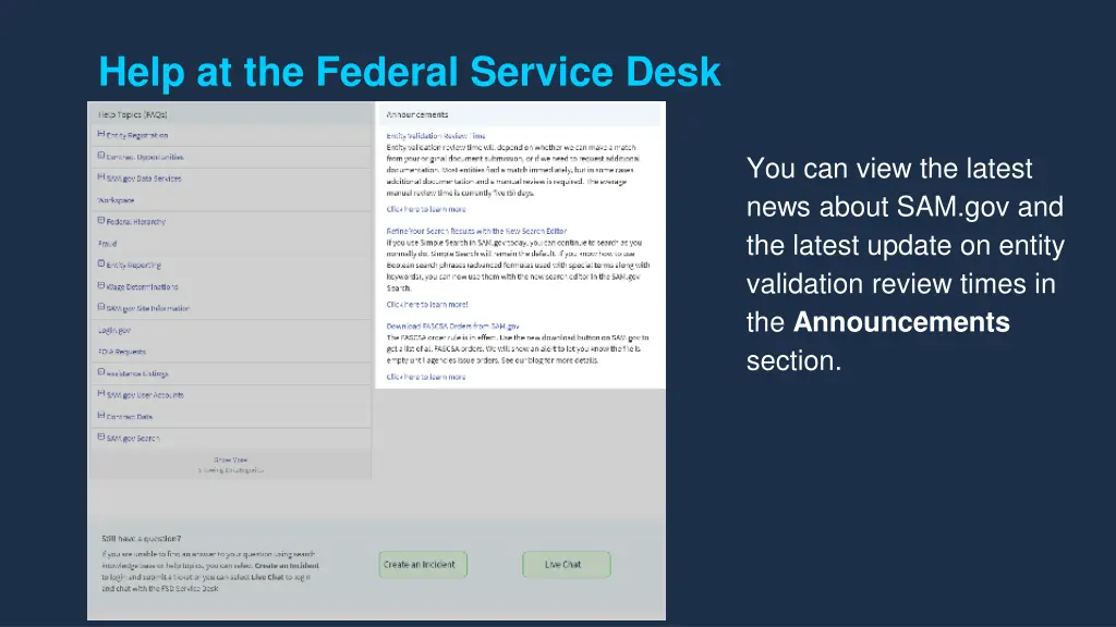 help at the federal service desk 6