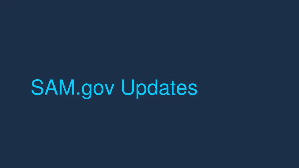 sam gov updates