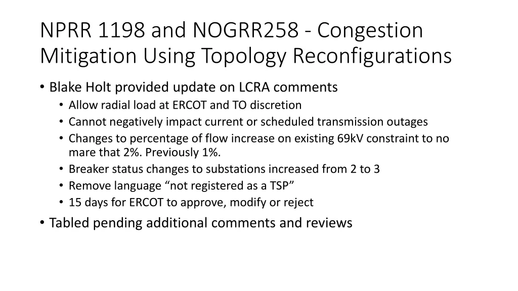 nprr 1198 and nogrr258 congestion mitigation 1