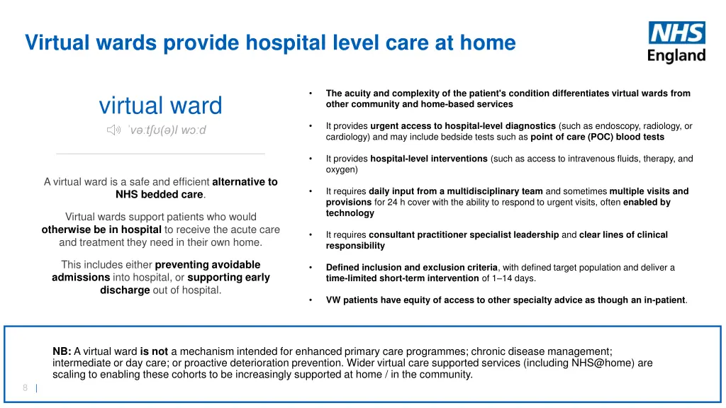 virtual wards provide hospital level care at home