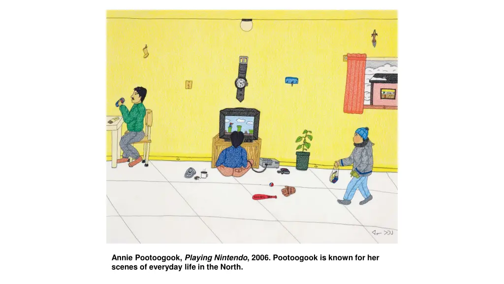 annie pootoogook playing nintendo 2006 pootoogook