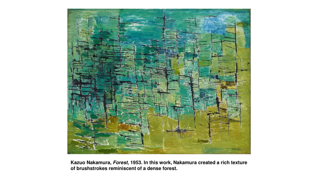 kazuo nakamura forest 1953 in this work nakamura