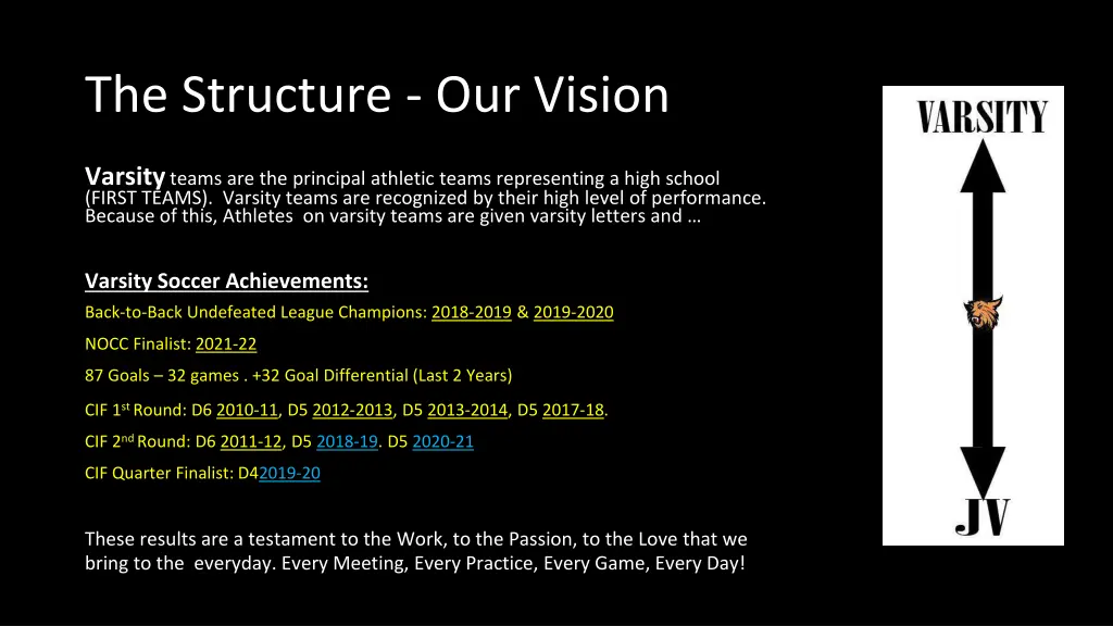 the structure our vision