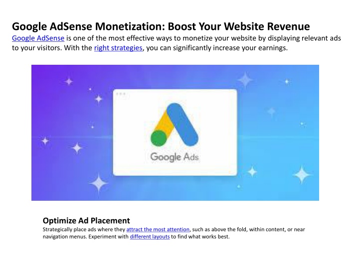 google adsense monetization boost your website