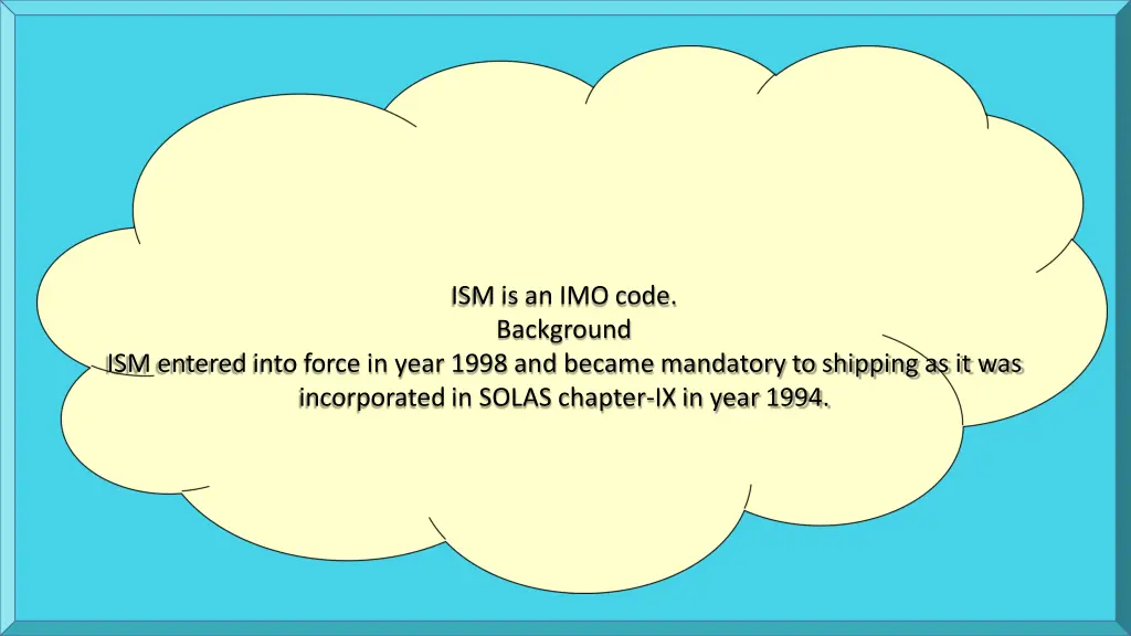 ism is an imo code background