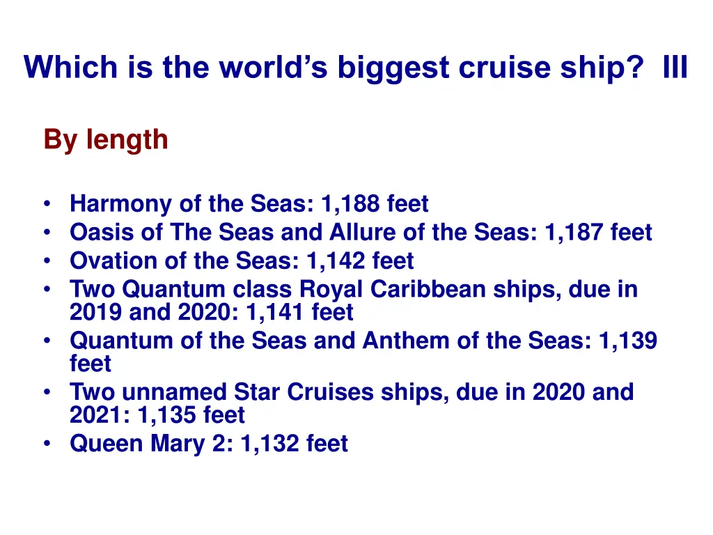 which is the world s biggest cruise ship iii