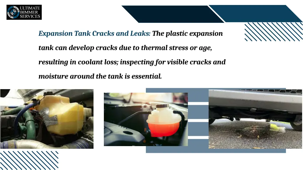 expansion tank cracks and leaks the plastic