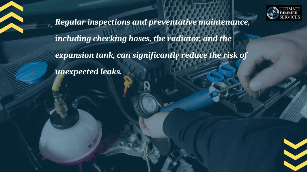 regular inspections and preventative maintenance