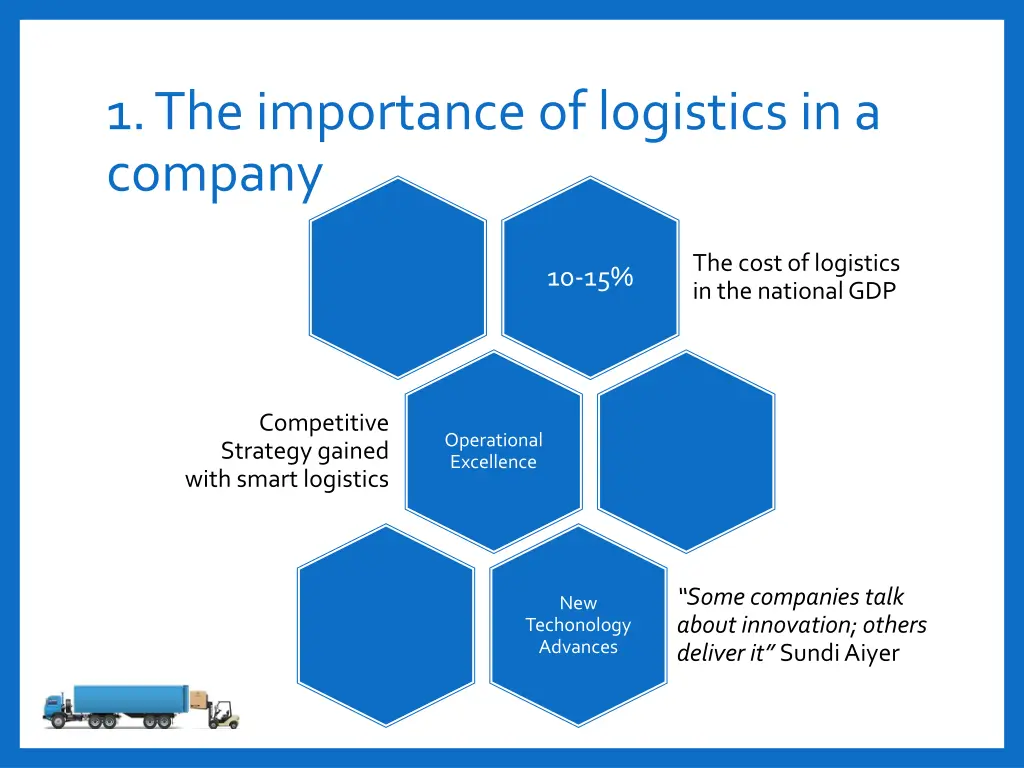 1 the importance of logistics in a company