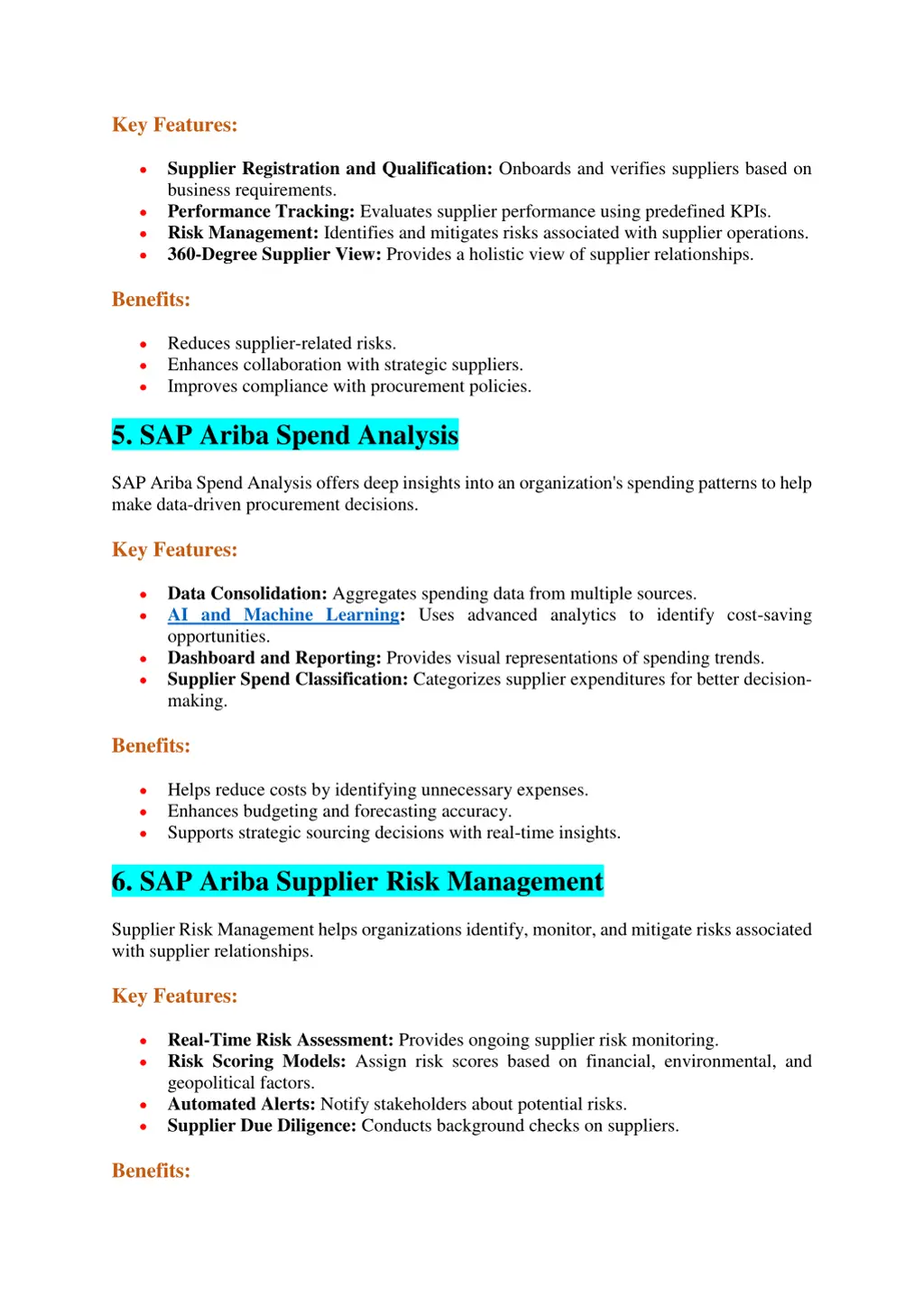 key features