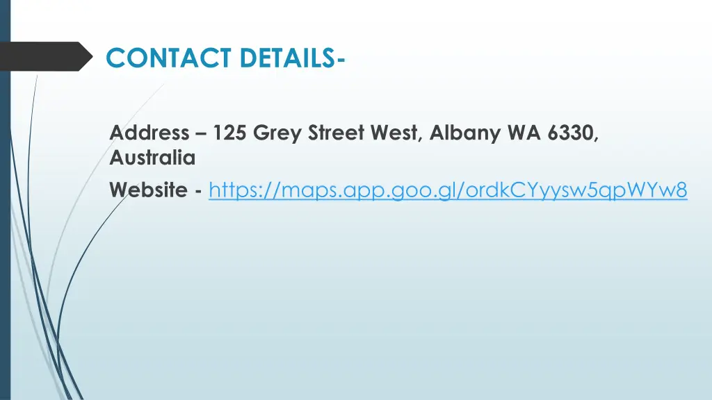 contact details