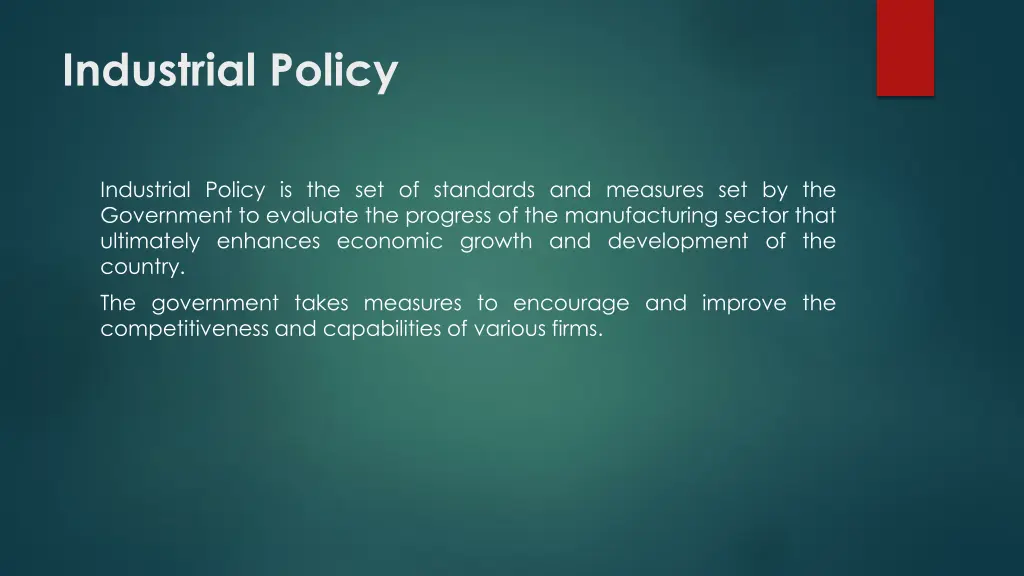 industrial policy 1