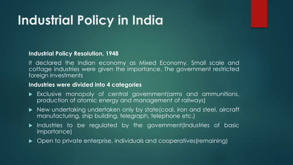 industrial policy in india