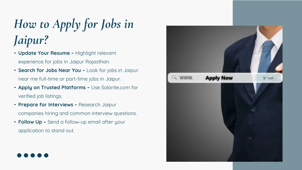 how to apply for jobs in jaipur update your