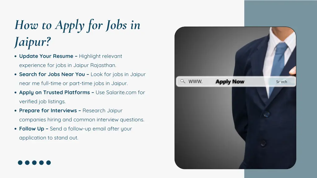 how to apply for jobs in jaipur