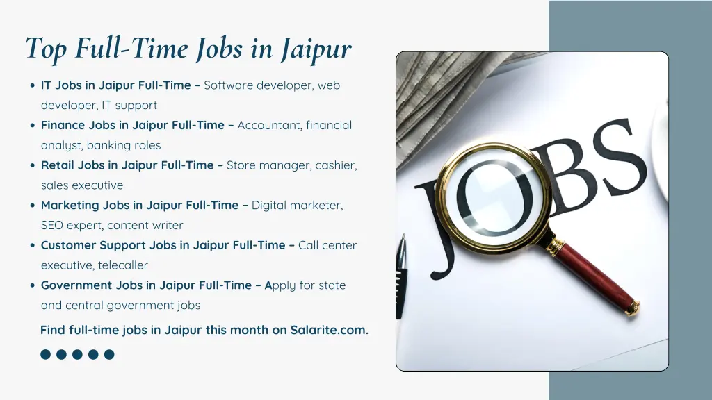 top full time jobs in jaipur