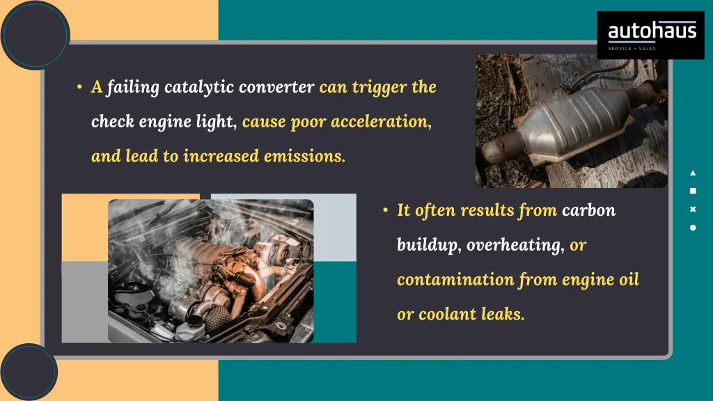 a failing catalytic converter can trigger the