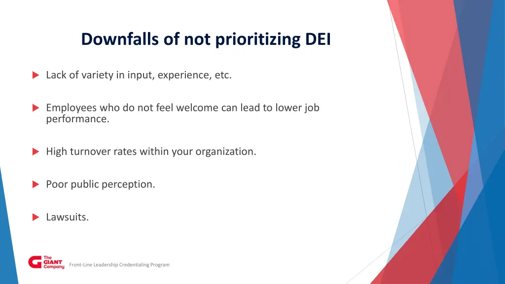 downfalls of not prioritizing dei