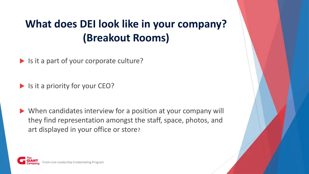 what does dei look like in your company breakout