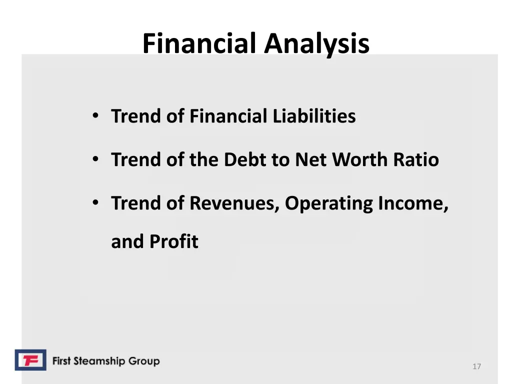 financial analysis