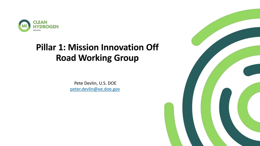 pillar 1 mission innovation off road working group