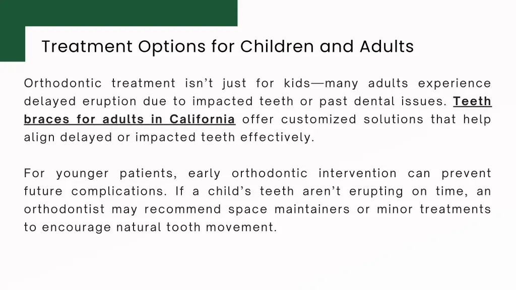 treatment options for children and adults