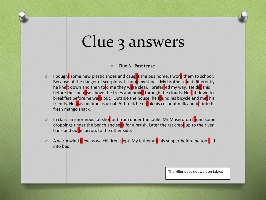 clue 3 answers