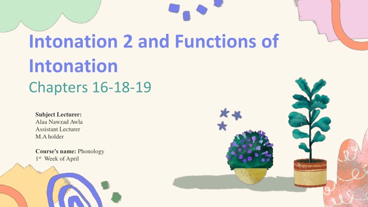 intonation 2 and functions of intonation