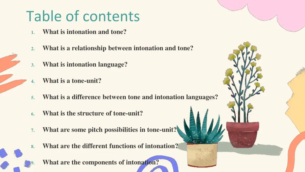 table of contents what is intonation and tone