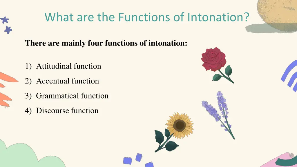 what are the functions of intonation