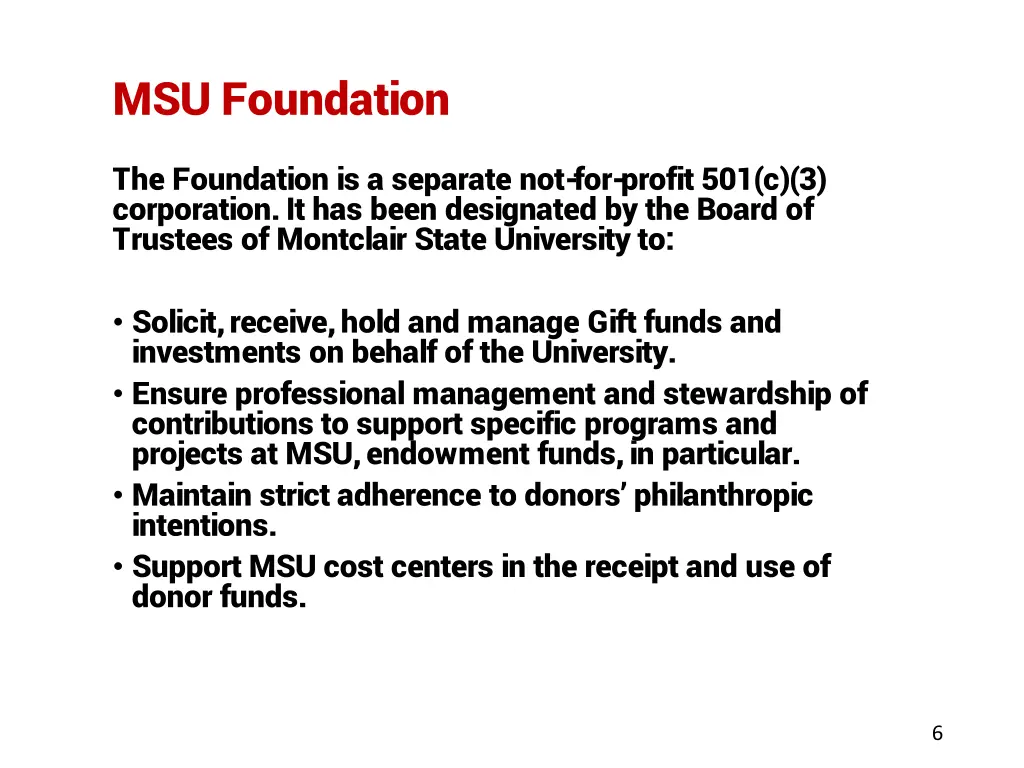 msu foundation